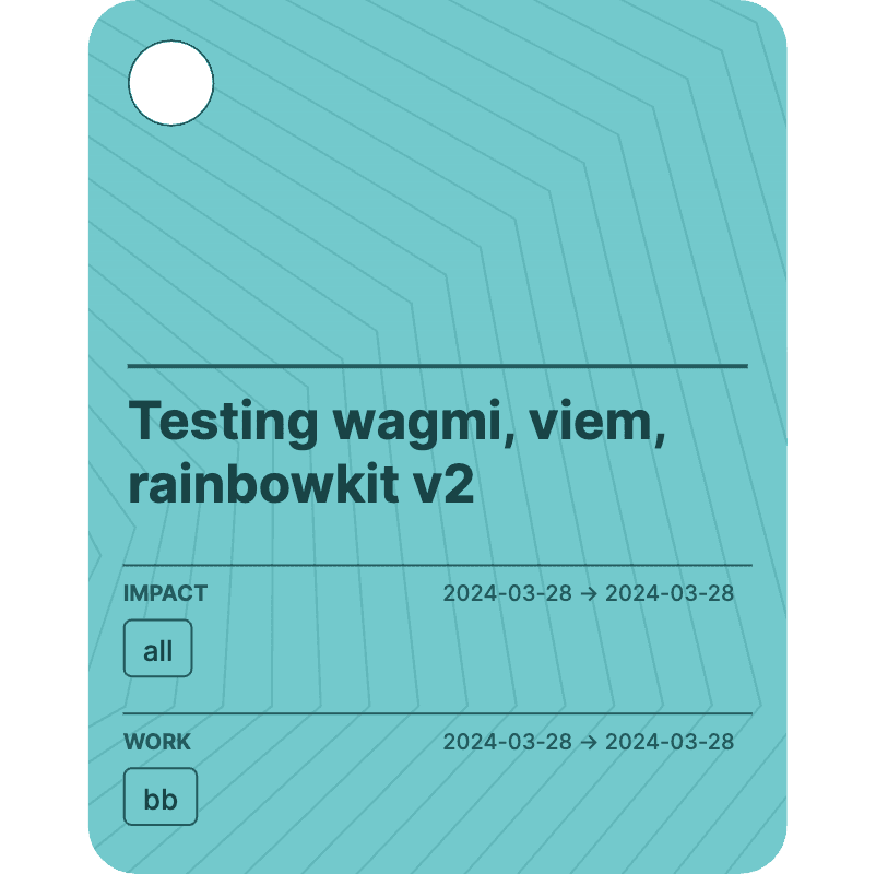 Testing wagmi, viem, rainbowkit v2