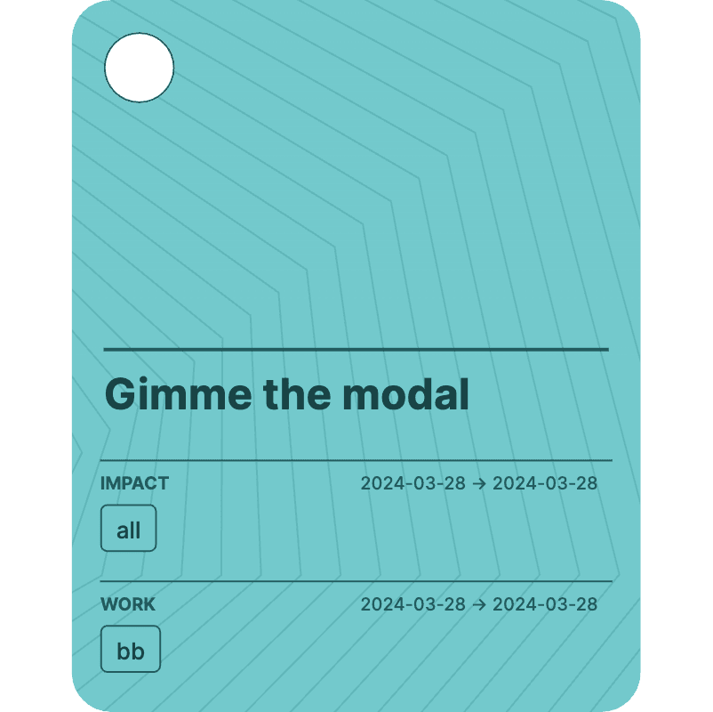 Gimme the modal