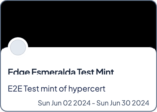 Edge Esmeralda Test Mint