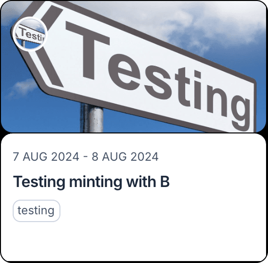 Testing minting with B