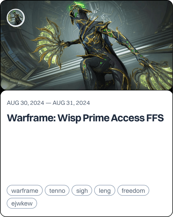 Warframe: Wisp Prime Access FFS