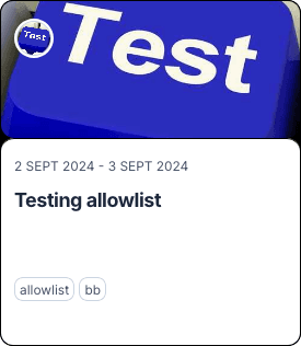 Testing allowlist