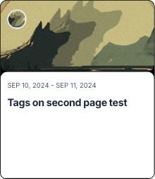 Tags on second page test