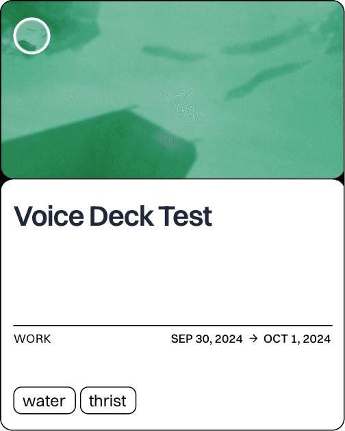 Voice Deck Test