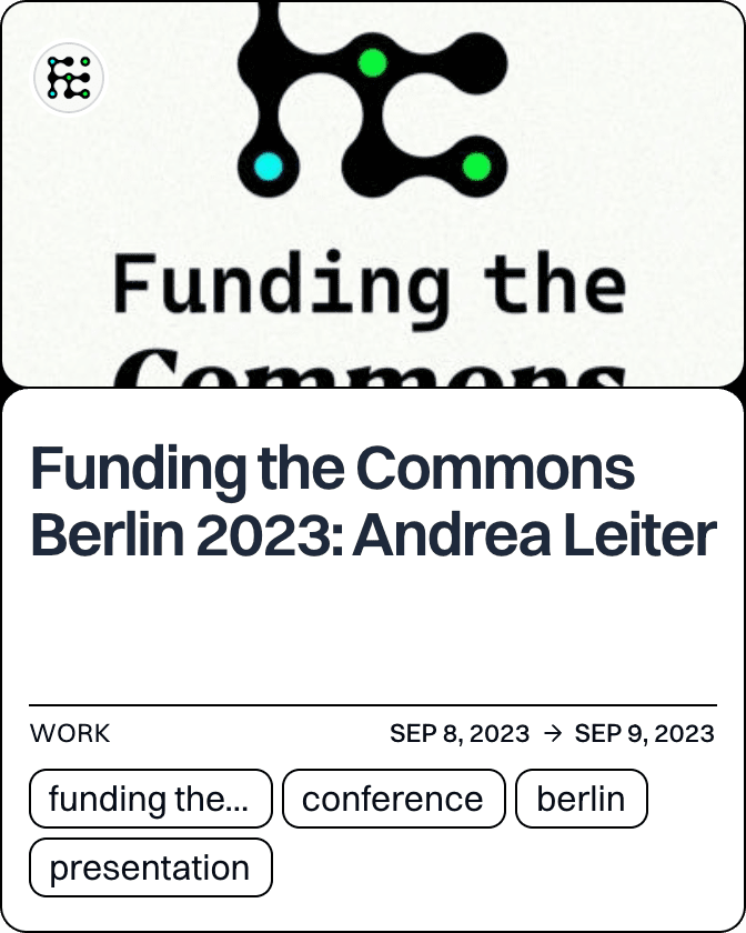 Funding the Commons Berlin 2023: Andrea Leiter