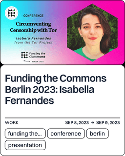 Funding the Commons Berlin 2023: Isabella Fernandes