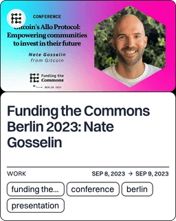 Funding the Commons Berlin 2023: Nate Gosselin