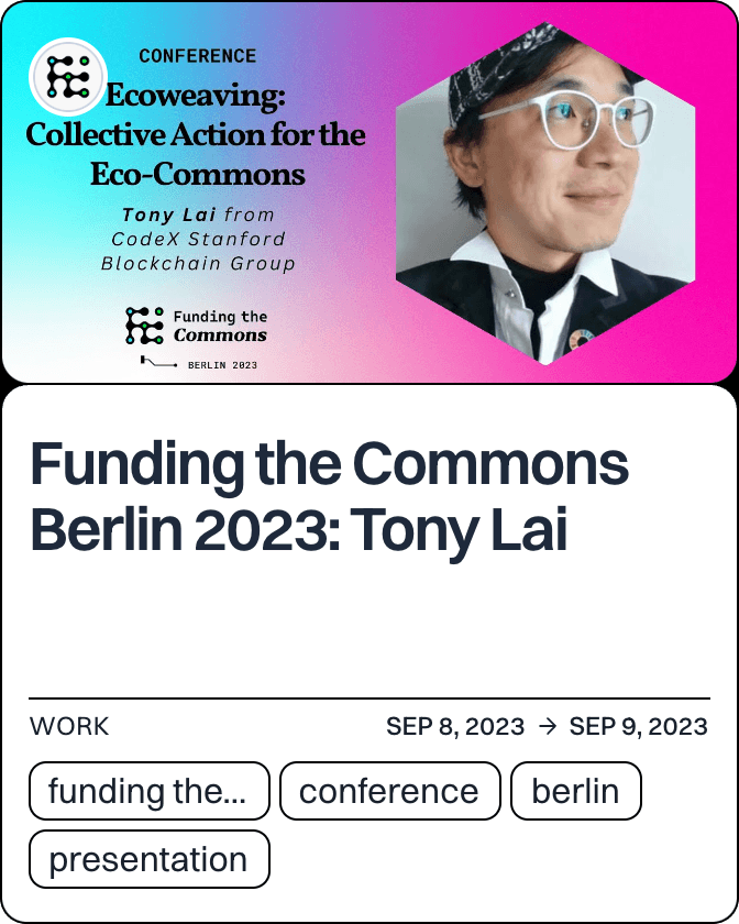 Funding the Commons Berlin 2023: Tony Lai