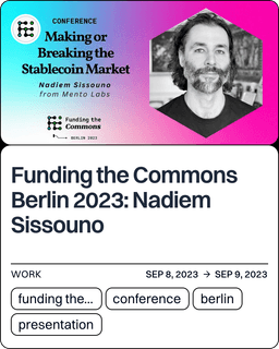 Funding the Commons Berlin 2023: Nadiem Sissouno