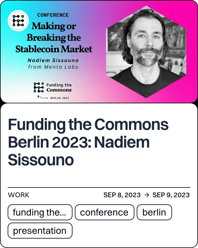 Funding the Commons Berlin 2023: Nadiem Sissouno