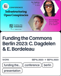 Funding the Commons Berlin 2023: C. Dagdelen & E. Bordeleau