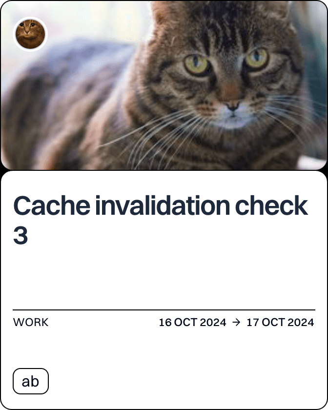 Cache invalidation check 3