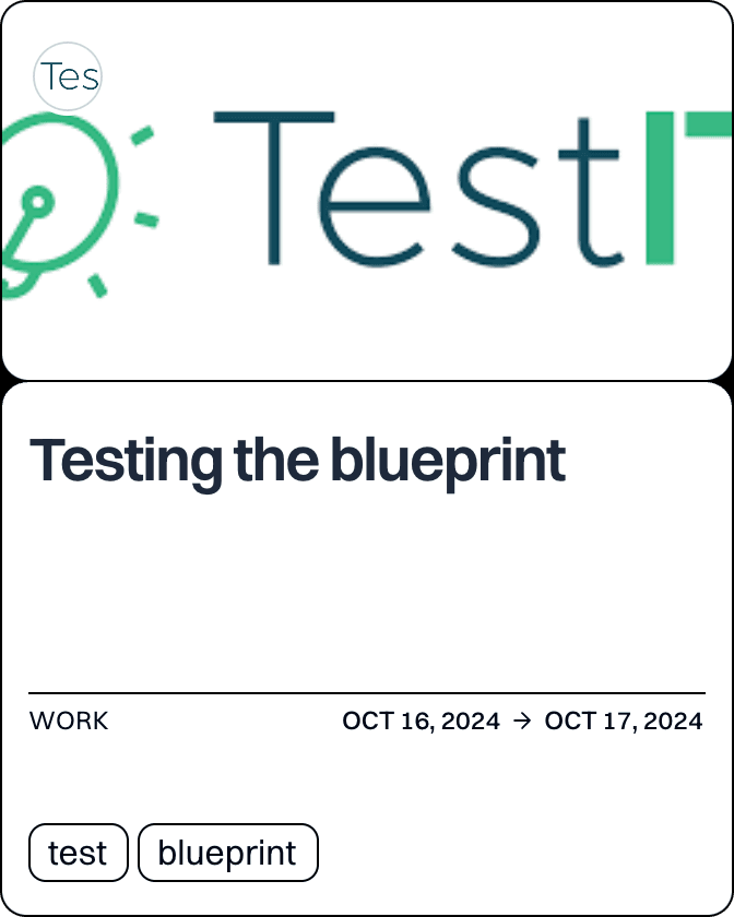 Testing the blueprint