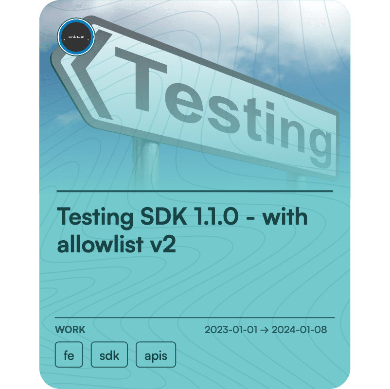 Testing SDK 1.1.0 - with allowlist v2