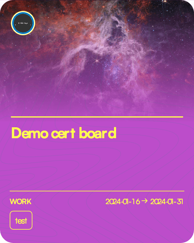 Demo cert board