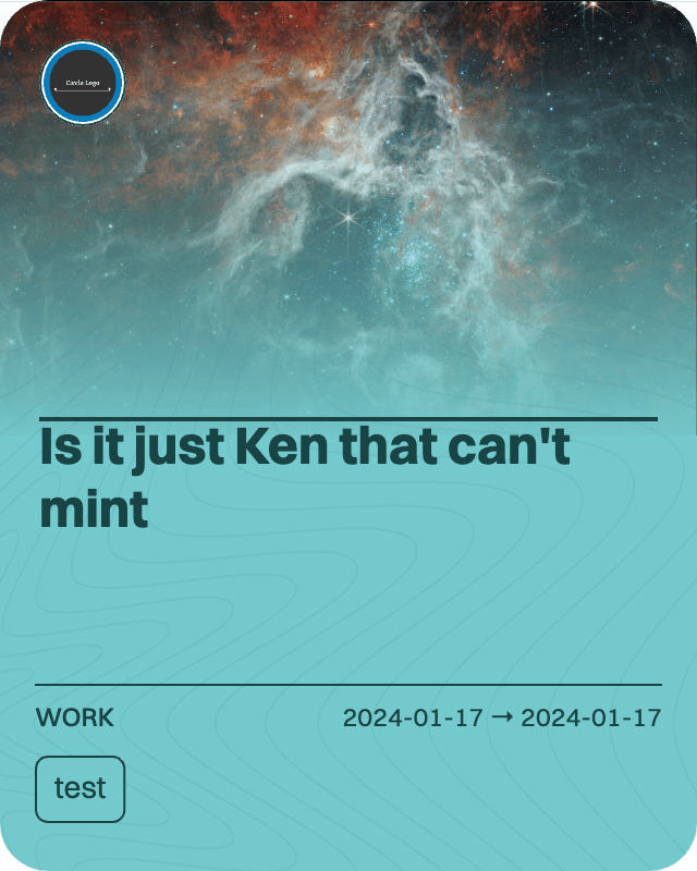 Is it just Ken that can't mint