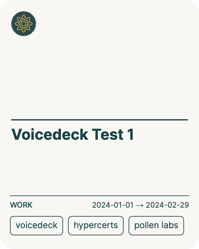 Voicedeck Test 1