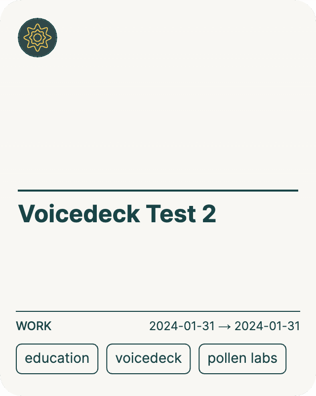 Voicedeck Test 2