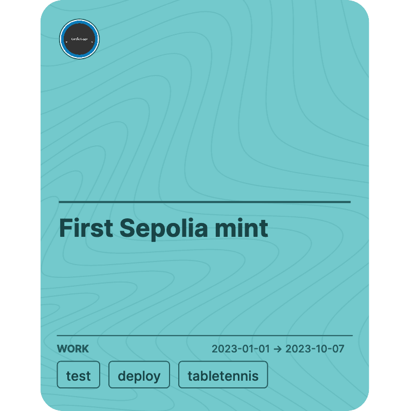 First Sepolia mint