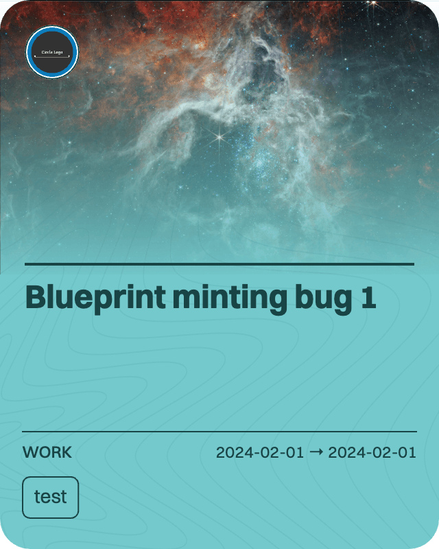 Blueprint minting bug 1