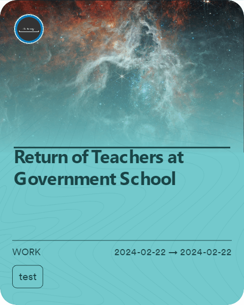 Return of Teachers at Government School