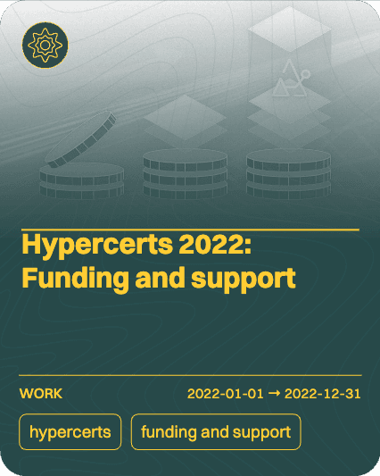 Hypercerts 2022: Funding and support