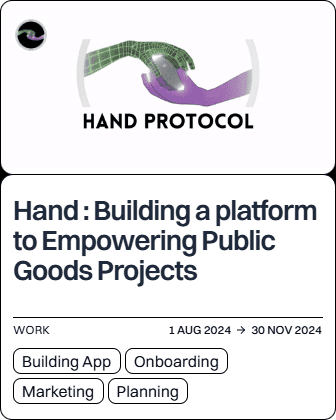 Hand : Building a platform to Empowering Public Goods Projects