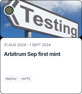 Arbitrum Sep first mint